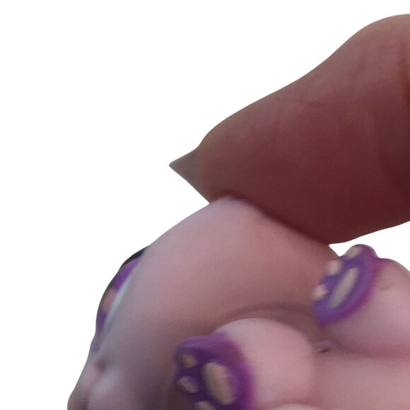 Littlest Pet Shop LPS #576 Purple Pink Kitty Cat Clover Eyes Kitten - Picture 7 of 8